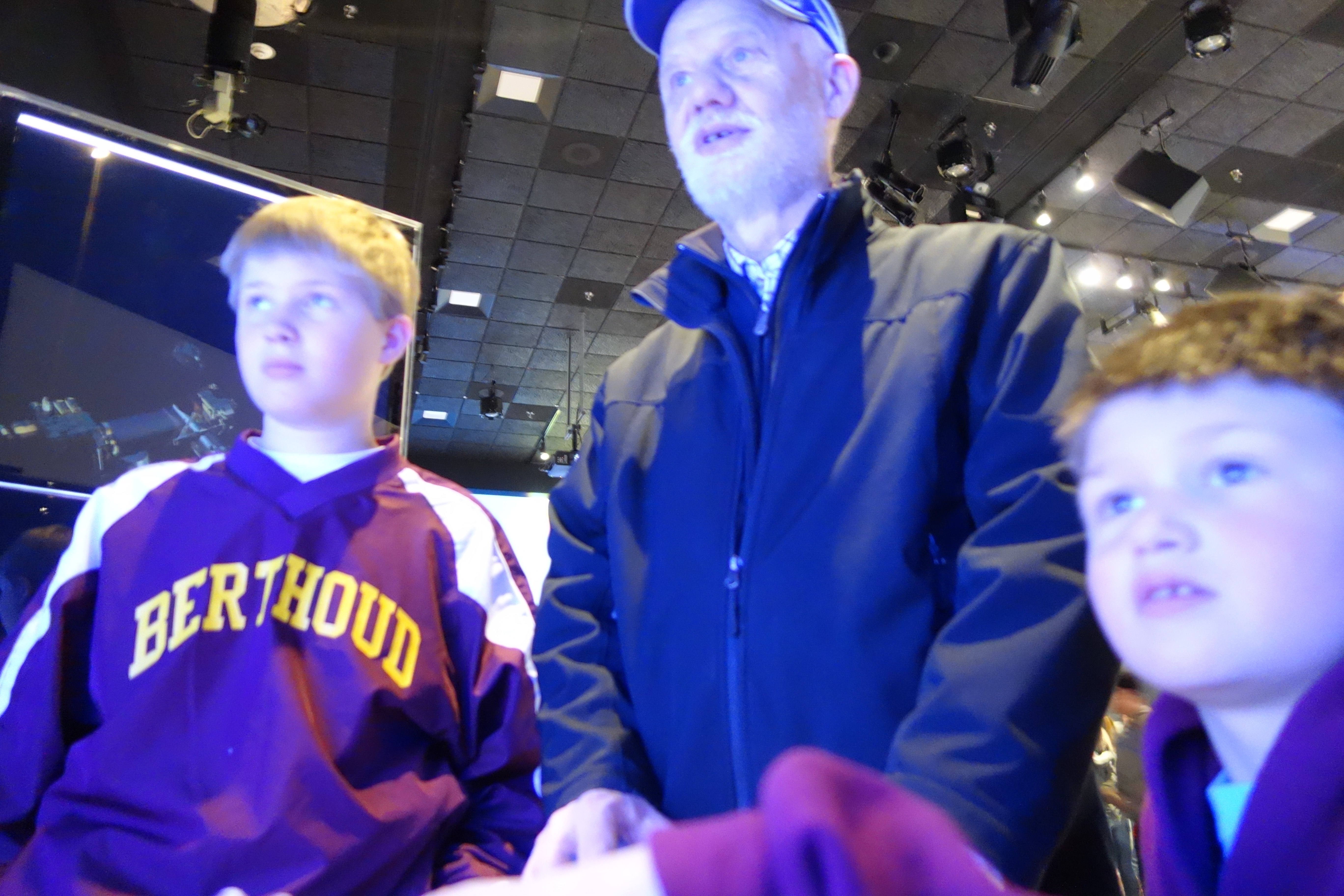 Checking out an exhibit in the Air & Space Museum.