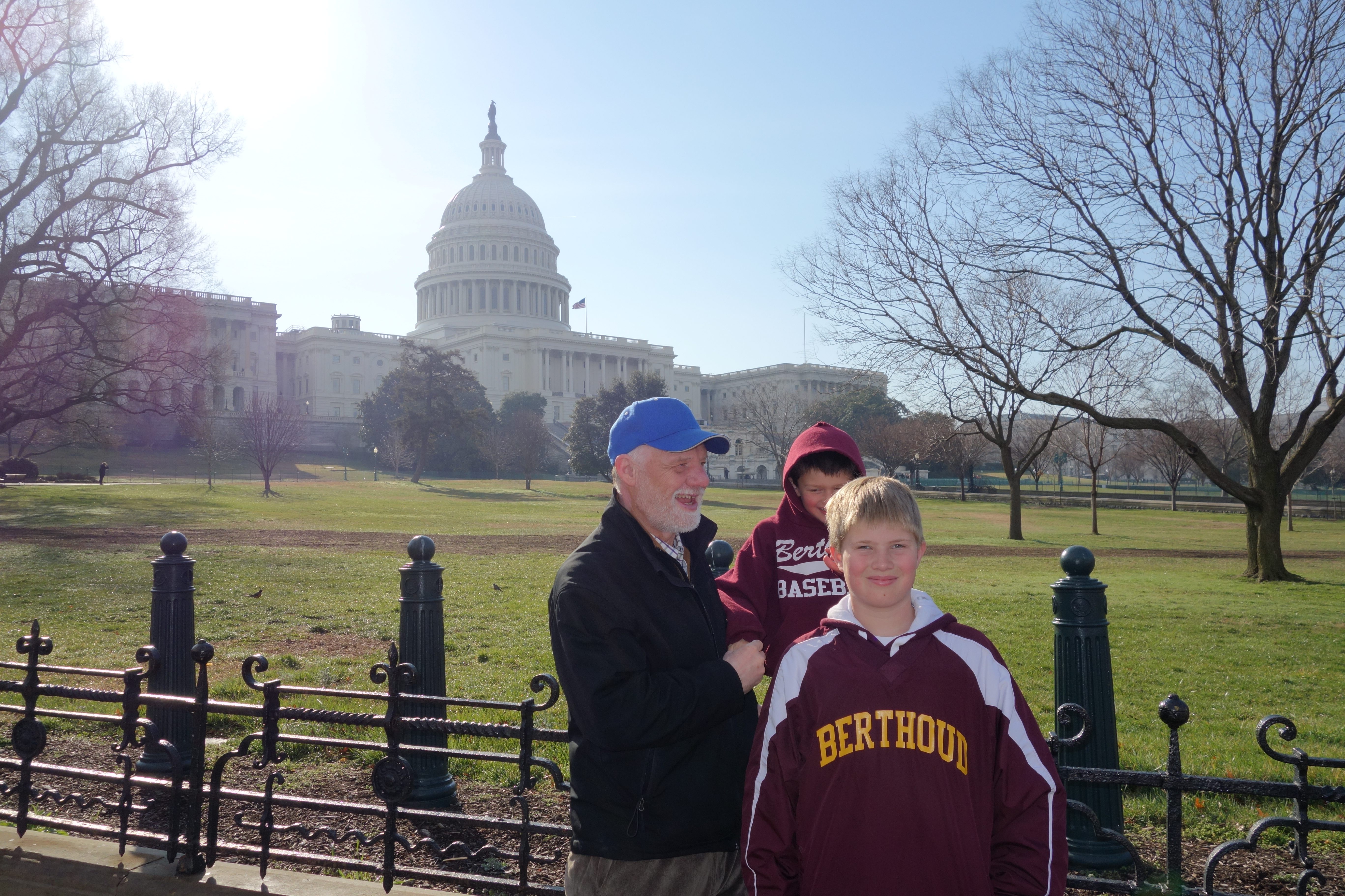 Family in front of Congress