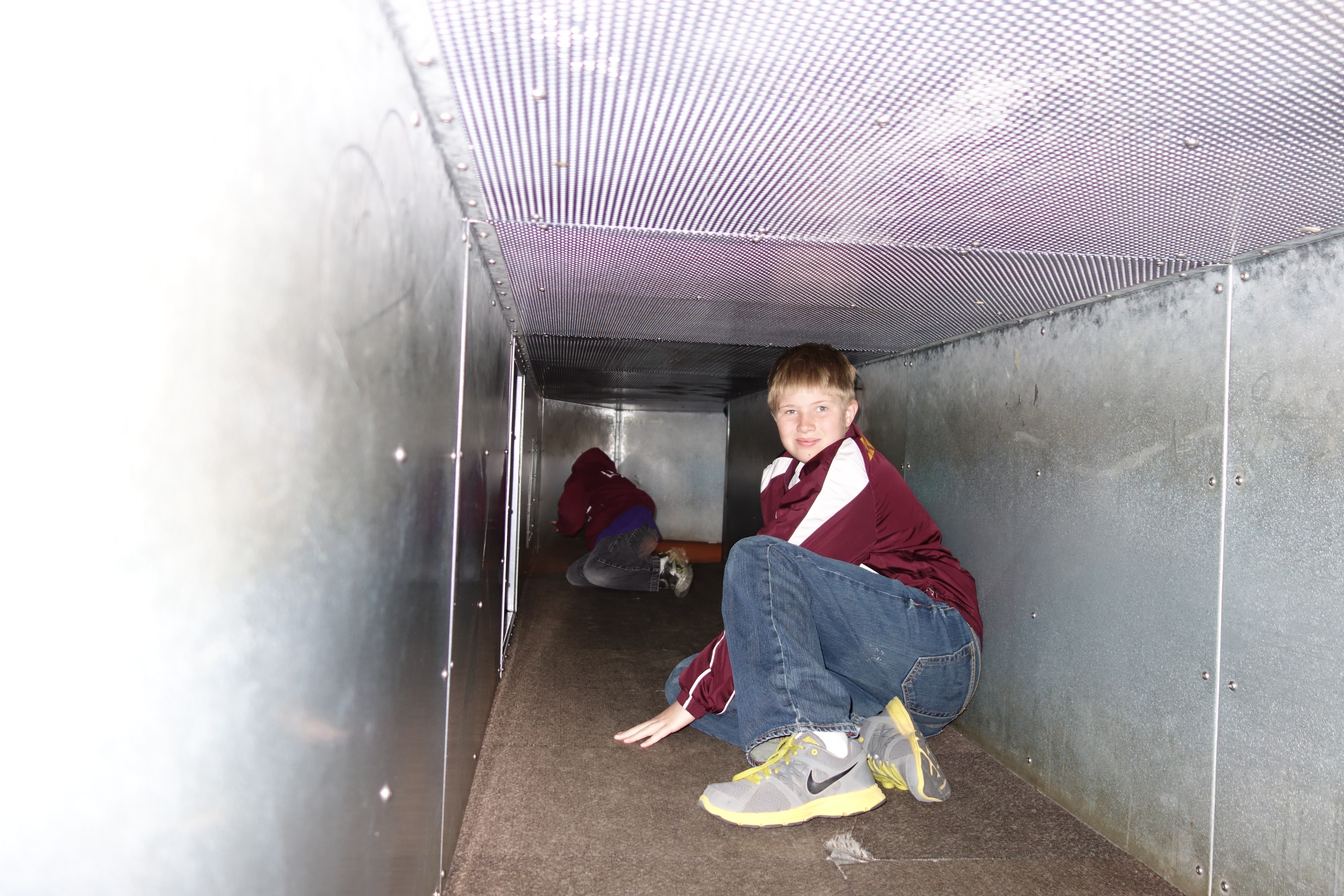 kids in tunnels