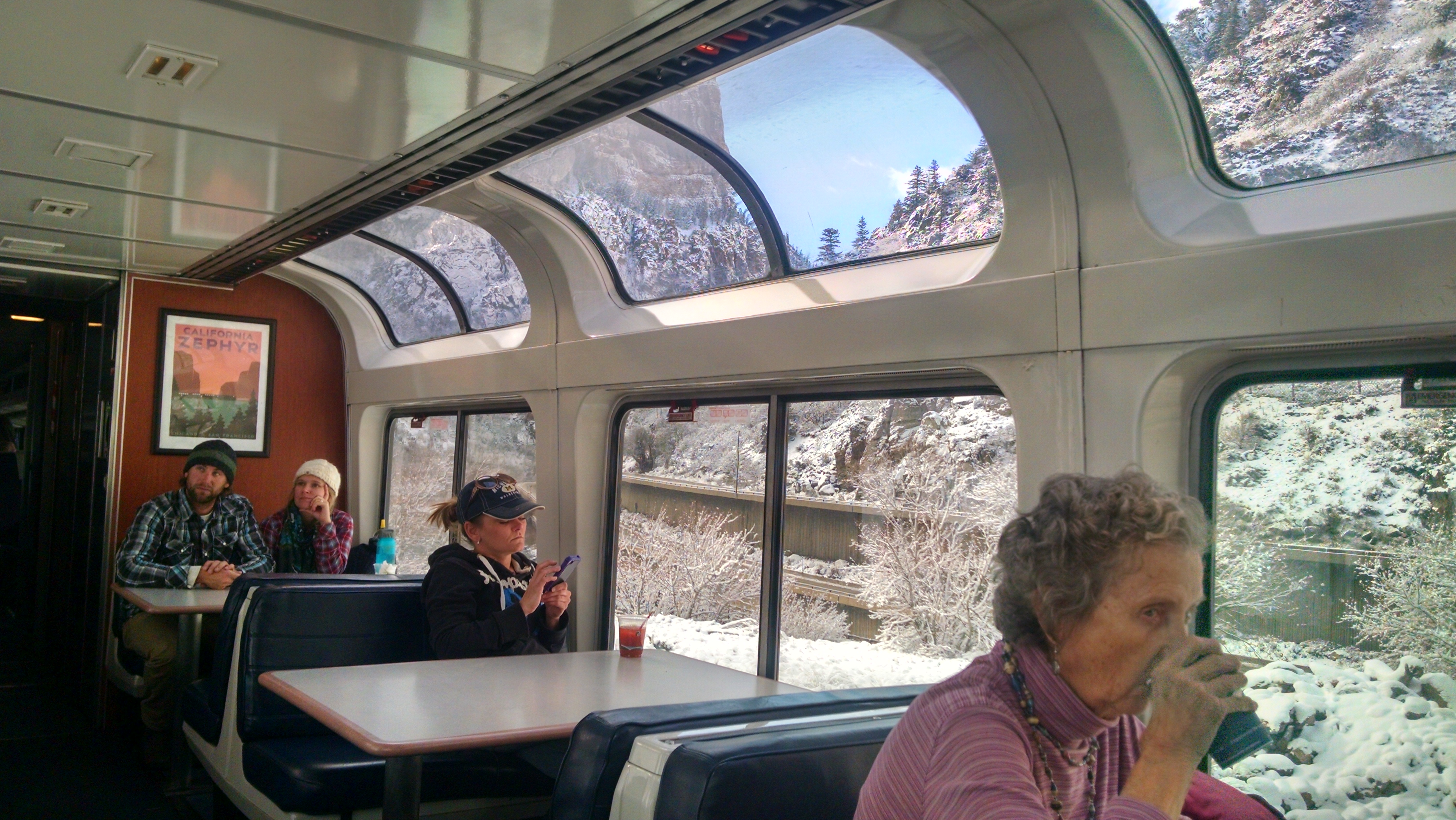 Observation car - first come, first serve